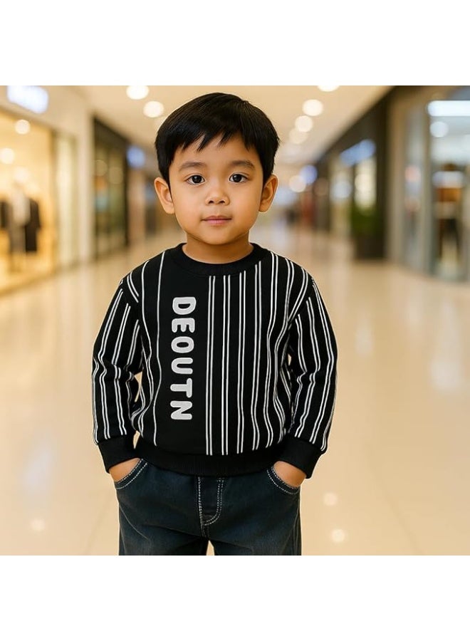MINIIMODZ MINII MODZ DEOUTN Name Print Stripes Design Pant & Full Sleeve Shirt Set for Boys | Pant Top Set for Boy | Best Gift for Diwali & Festivals - Image 5